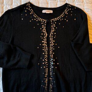 Issac Mizrahi for Target Black Cardigan with Sequins